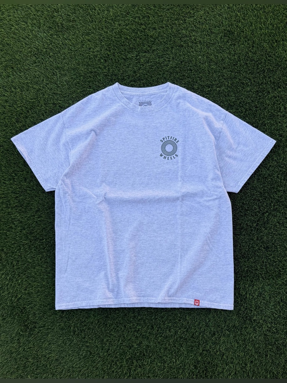 Spitfire Wheels Graphic T-Shirt Gray & Green Baggy Tee Short Sleeve Size XL - Picture 2 of 6